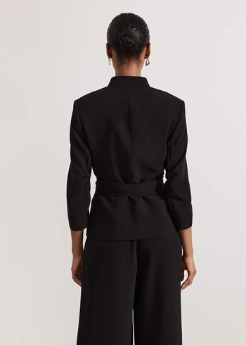 Phase Eight Sophin Corsage Coats Black USA | 2917853-RC